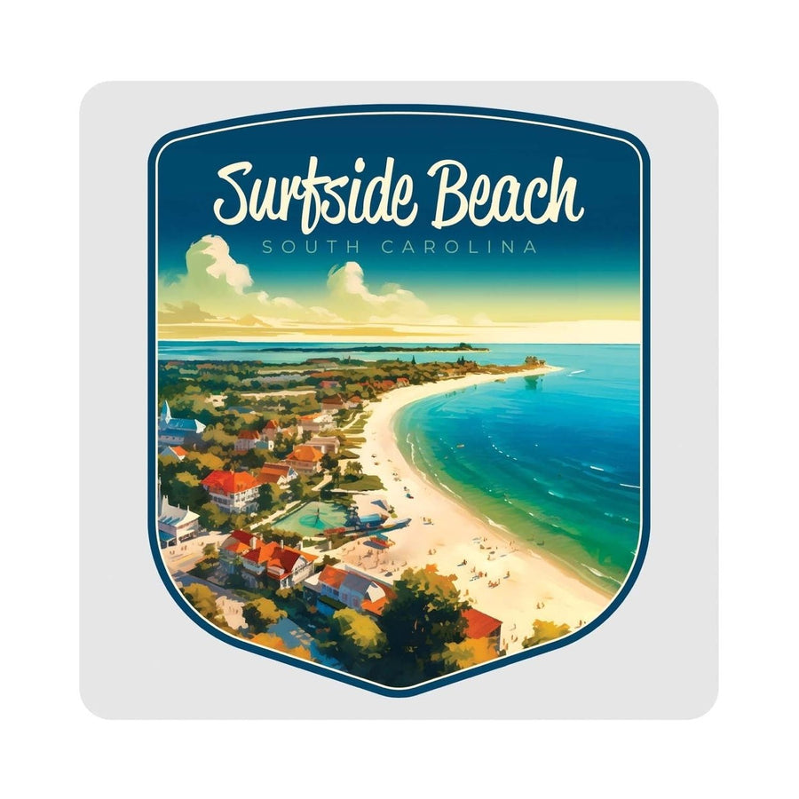 Surfside Beach South Carolina Design A Souvenir 4x4-Inch Coaster Acrylic 4 Pack Image 1