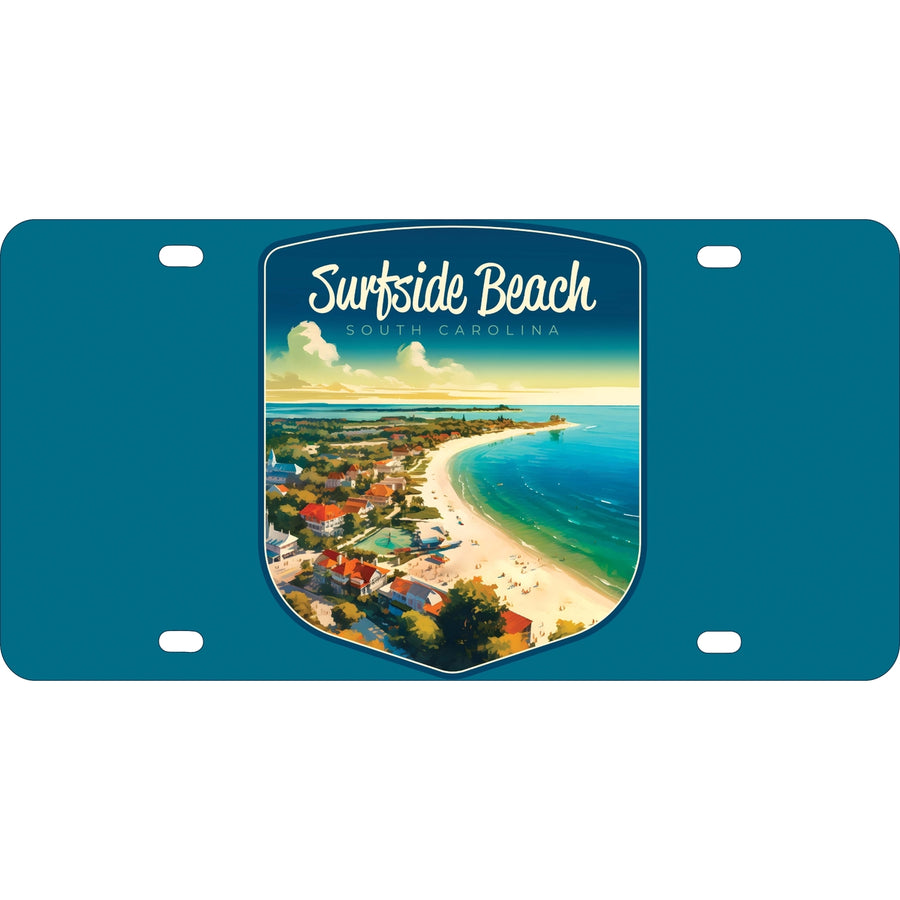 Surfside Beach South Carolina Design A Souvenir Metal License Plate Image 1