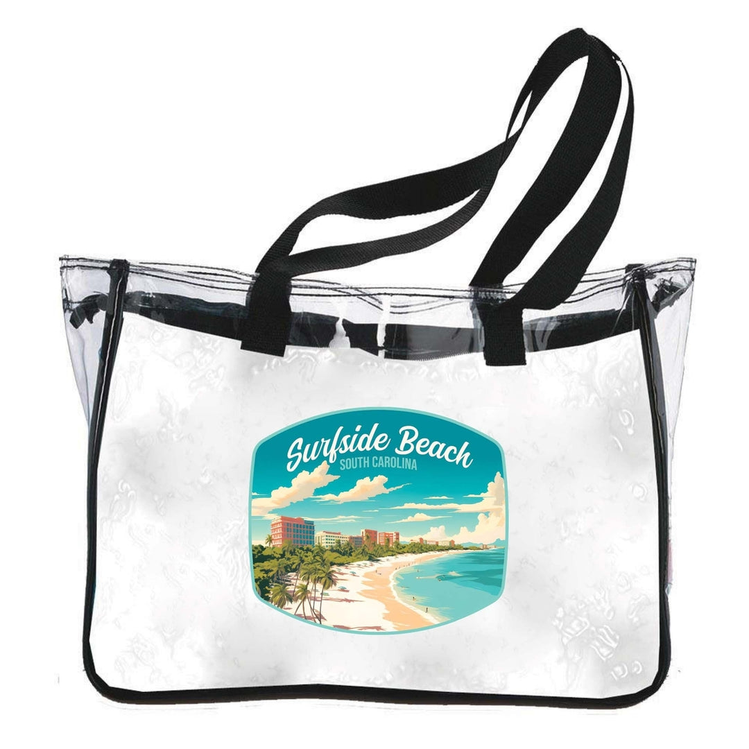 Surfside Beach South Carolina Design B Souvenir Clear Tote Bag Image 1