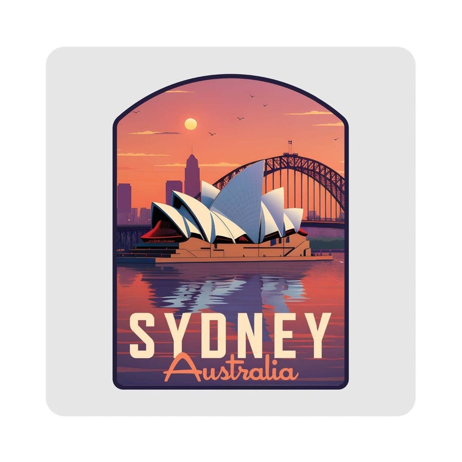 Sydney Australia Design B Souvenir 4x4-Inch Coaster Acrylic 4 Pack Image 1