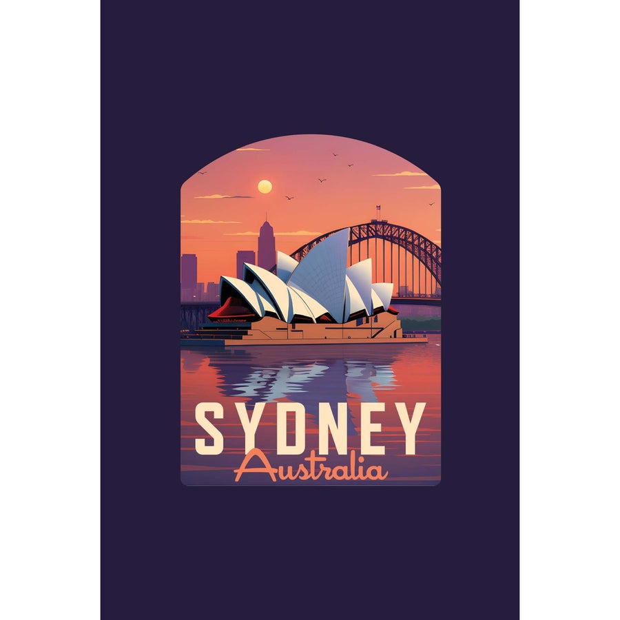 Sydney Australia Design B Souvenir Wood sign with frame 5x7 Image 1