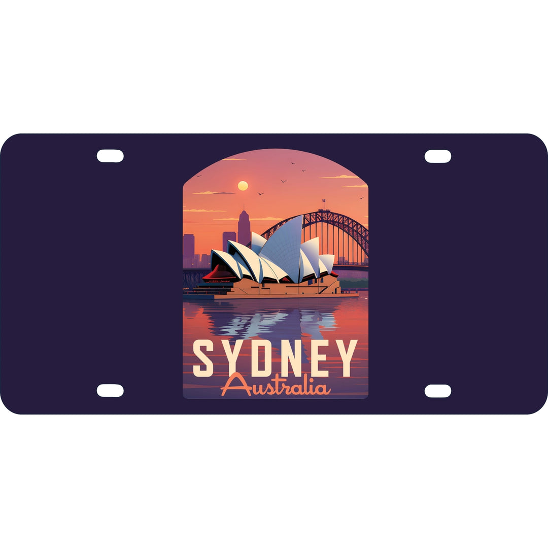 Sydney Australia Design B Souvenir Mini Metal License Plate 4.75 x 2.25 inch Image 1