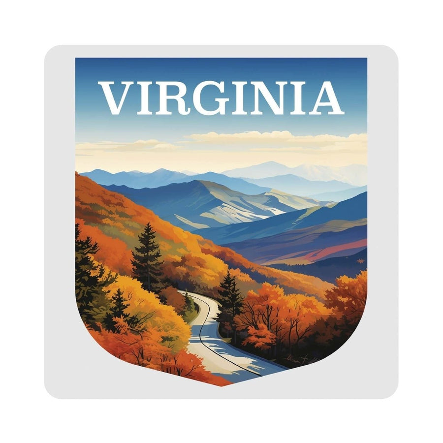 Virginia Design A Souvenir 4x4-Inch Coaster Acrylic 4 Pack Image 1