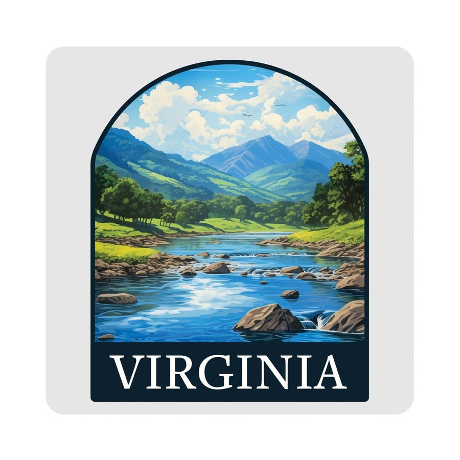 Virginia Design B Souvenir 4x4-Inch Coaster Acrylic 4 Pack Image 1