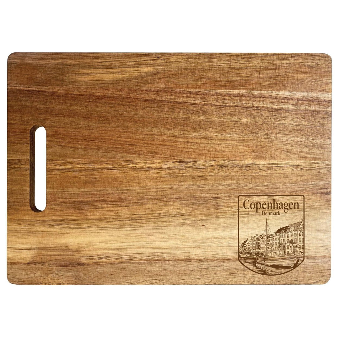 Copenhagen Denmark Souvenir Wooden Cutting Board 10 x 14 Image 1