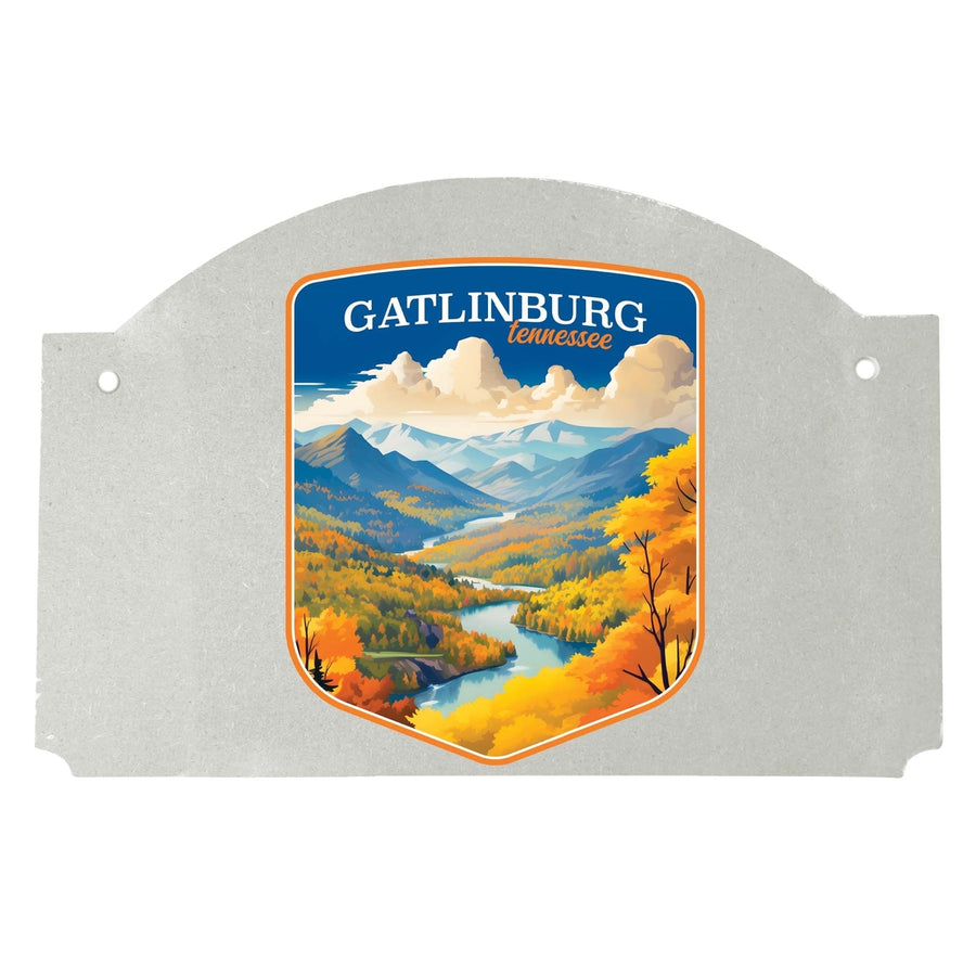 Gatlinburg Tennessee Design D Souvenir Wood sign flat with string Image 1