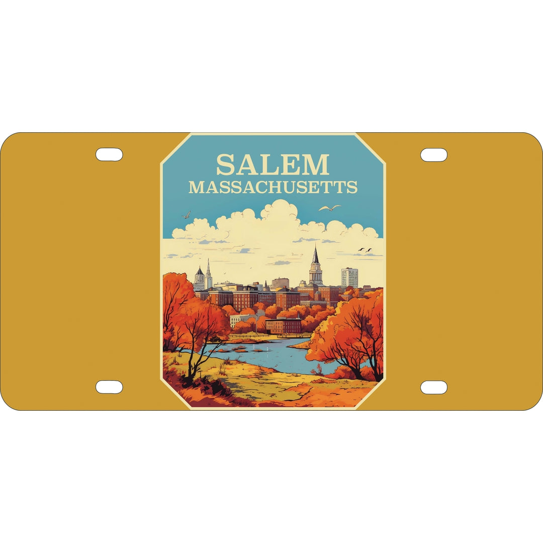 Salem Massachussettes Design A Souvenir Mini Metal License Plate 4.75 x 2.25 inch Image 1