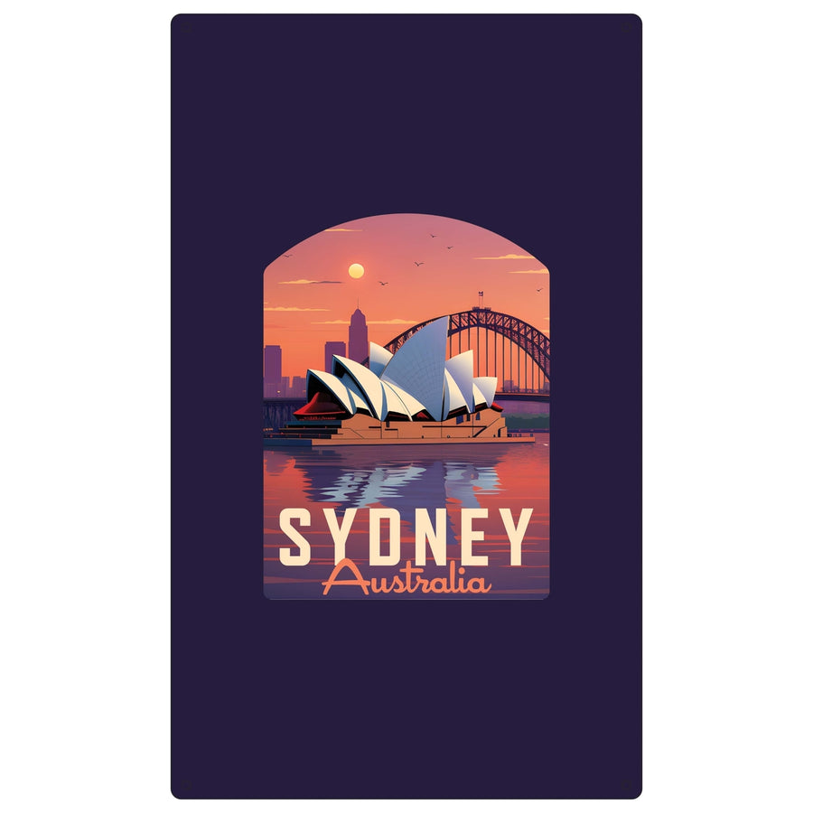 Sydney Australia Design B Souvenir Metal Sign 9 x 15 Image 1