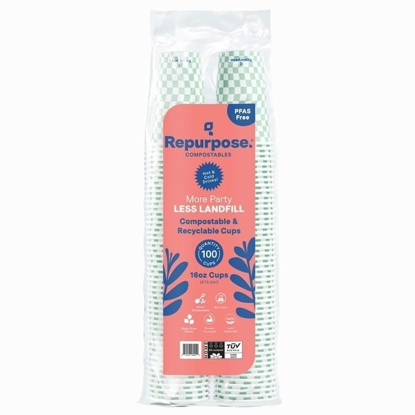 Repurpose Hot and Cold Paper Cups16 Ounce (100 Count) Image 1