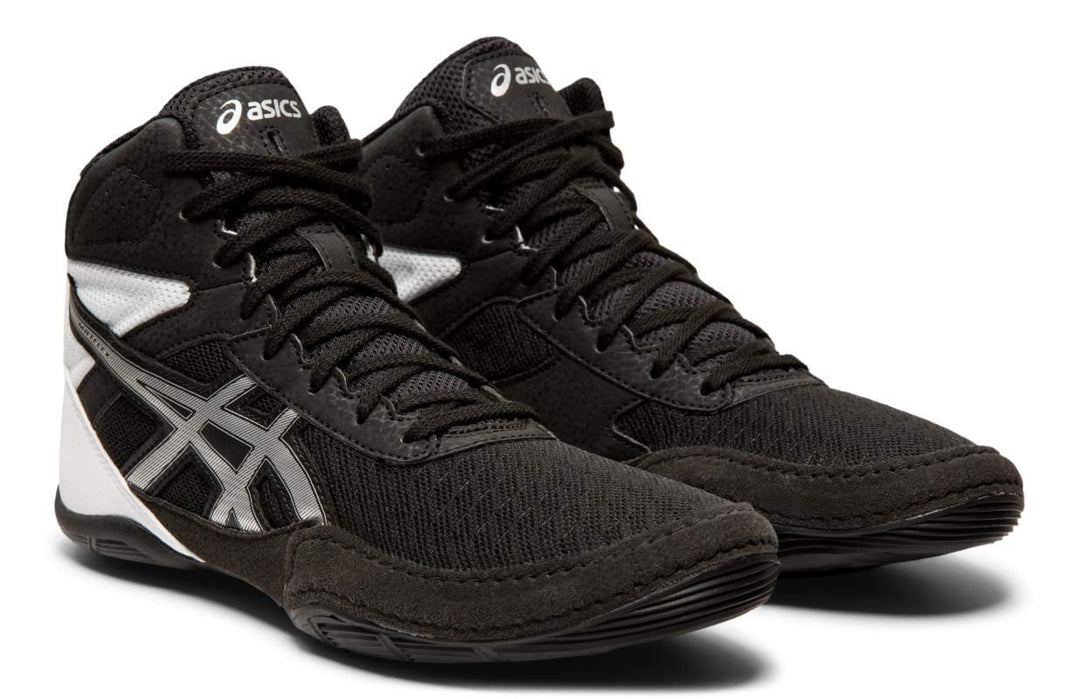 ASICS Kids Matflex 6 Grade School Wrestling Shoes BLACK/SILVER Image 2