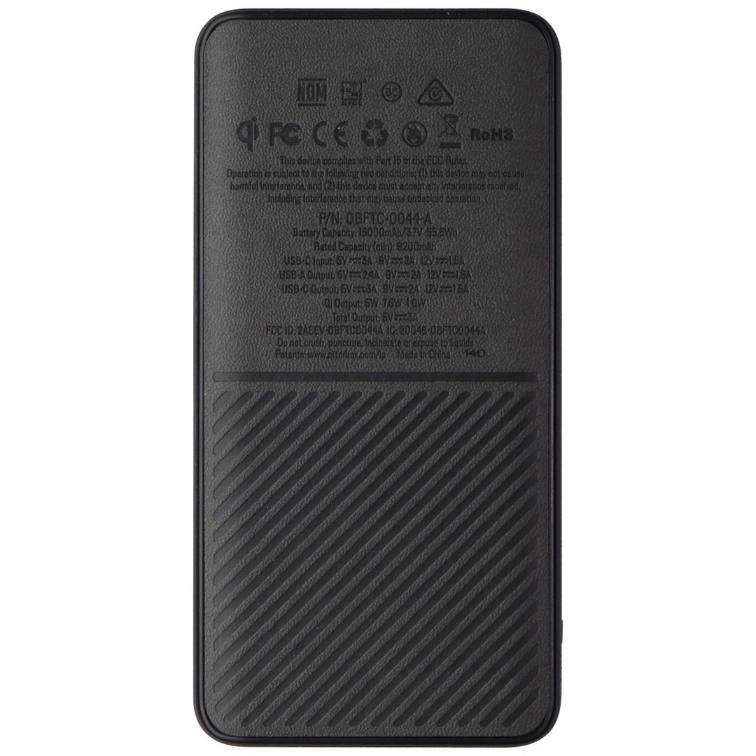 OtterBox Fast Charge Qi Wireless 15000mAh USB-C and USB-A Power Bank - Black Image 4