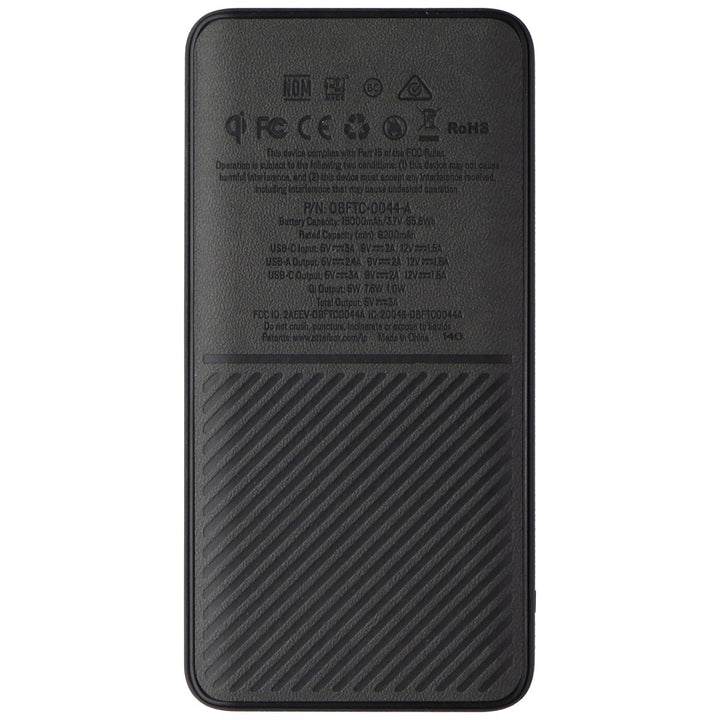 OtterBox Fast Charge Qi Wireless 15000mAh USB-C and USB-A Power Bank - Black Image 4