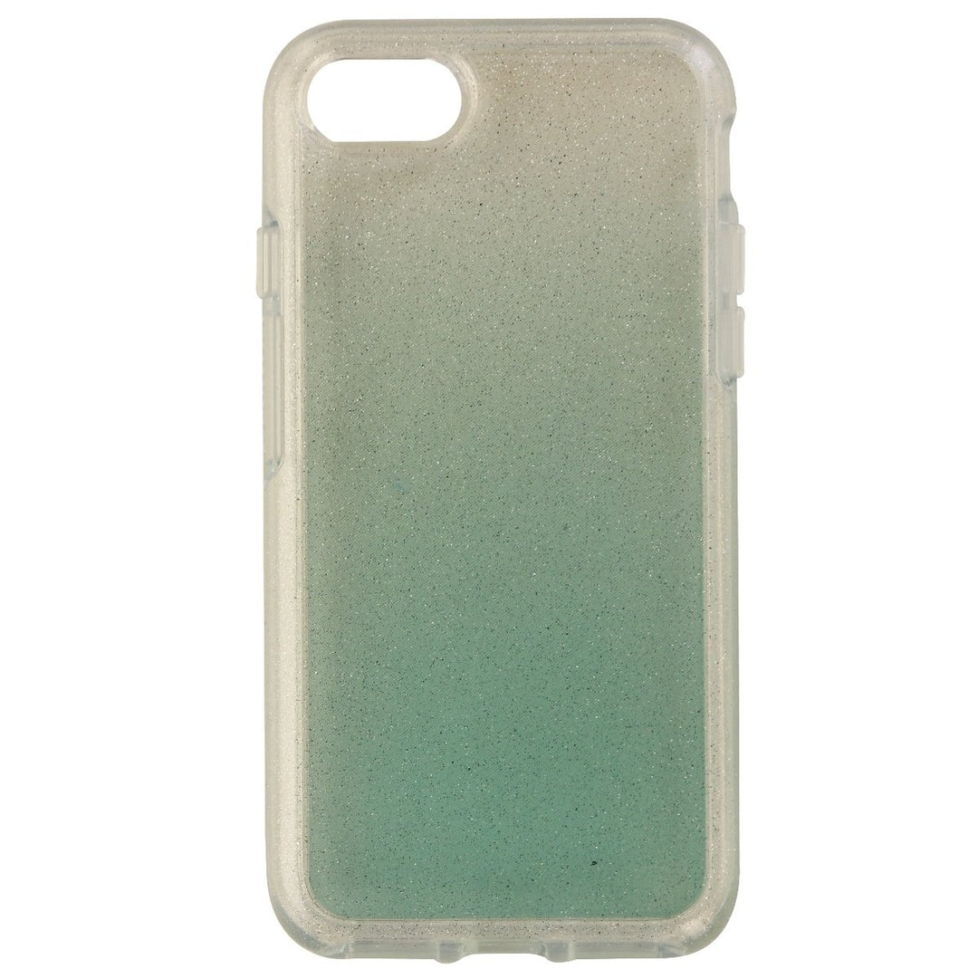 OtterBox Symmetry Clear Series Hybrid Case for iPhone 8 7 - Clear/Teal/Glitter Image 2