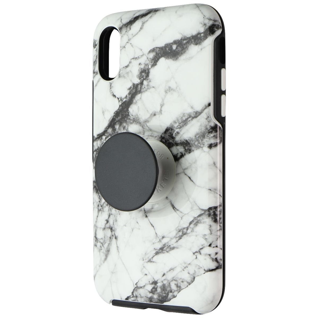 OtterBox + Pop Symmetry Series Case for Apple iPhone XR - White Marble Graphic Image 1