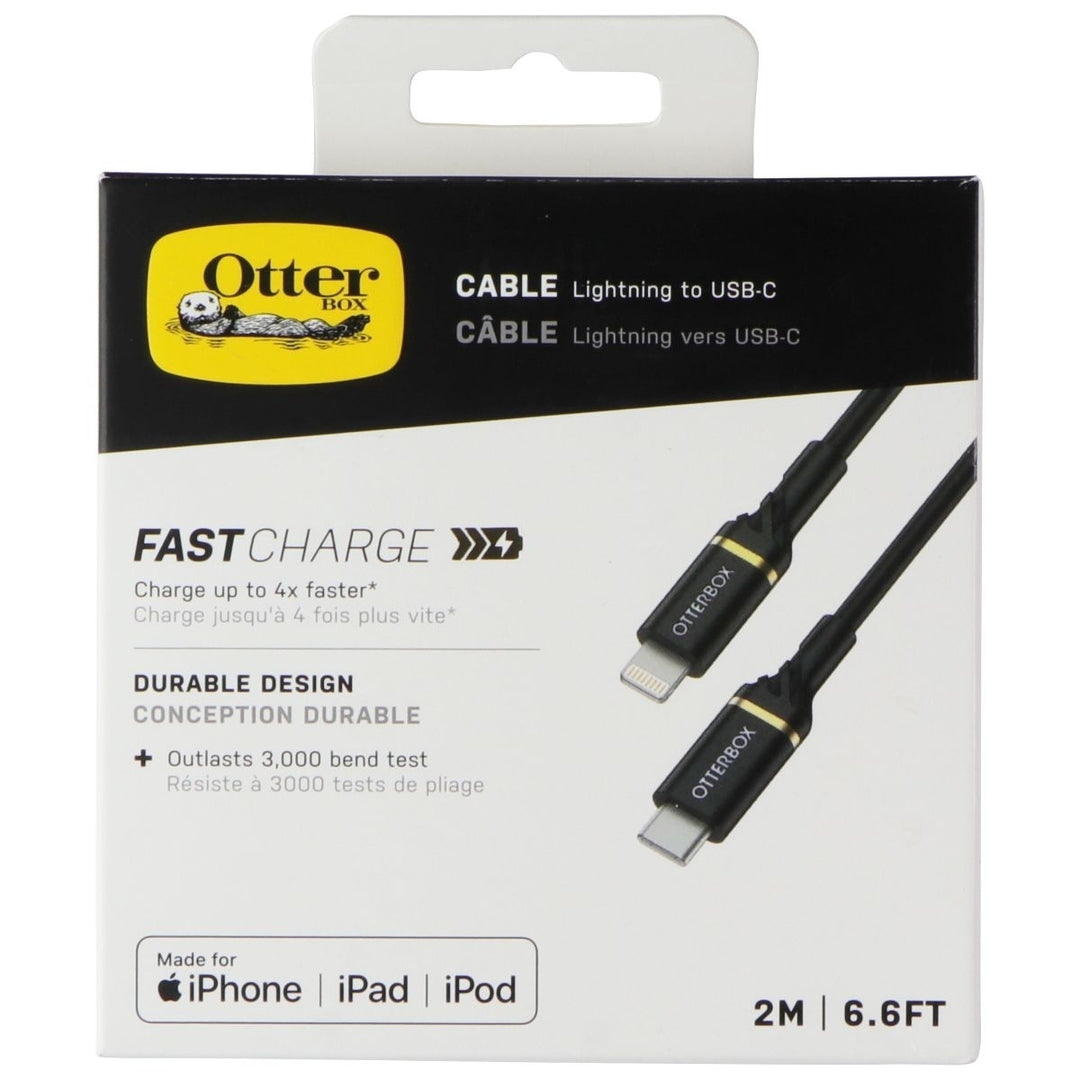 OtterBox Fast Charge Lightning 8-Pin to USB-C Cable - Black Image 1