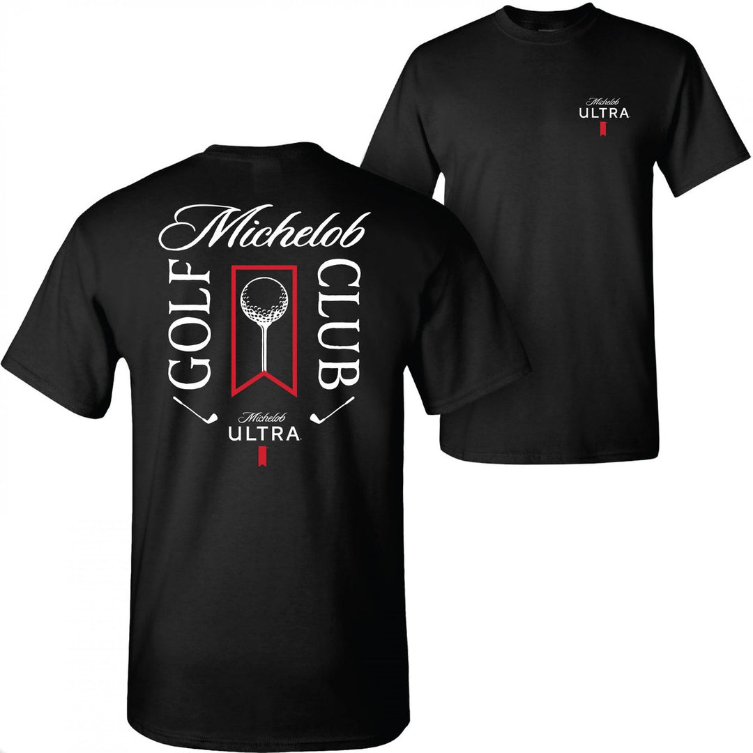 Michelob Ultra Golf Club Black Colorway Front/Back Print T-Shirt Image 1