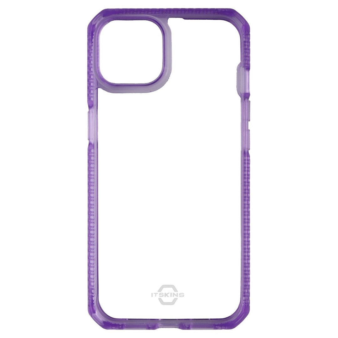 ITSKINS Hybrid Clear Series Case for Apple iPhone 13 - Clear / Purple Image 2