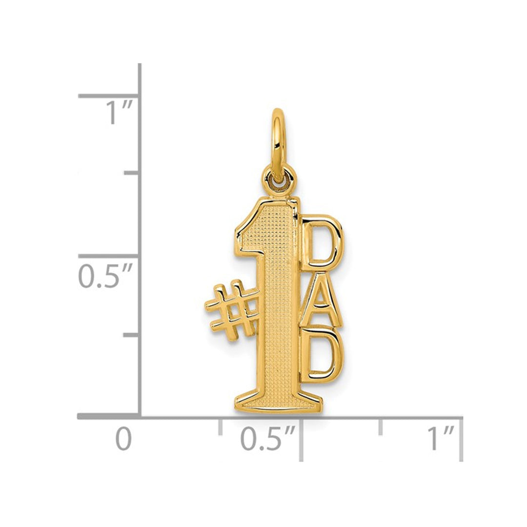 10K Yellow Gold 1 DAD Charm Pendant (NO CHAIN) Image 4