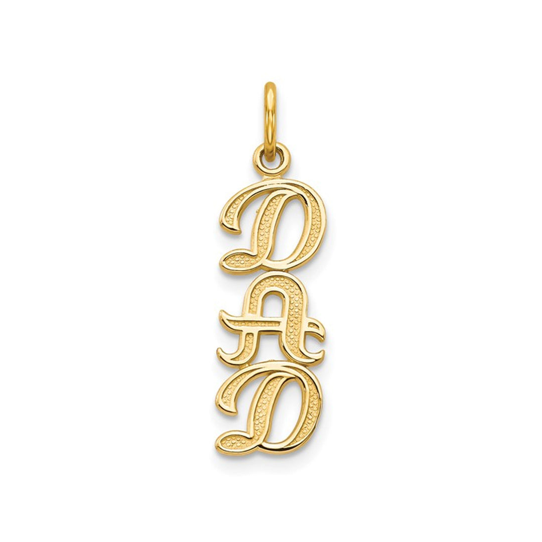 14K Yellow Gold DAD Charm Pendant (NO CHAIN) Image 1