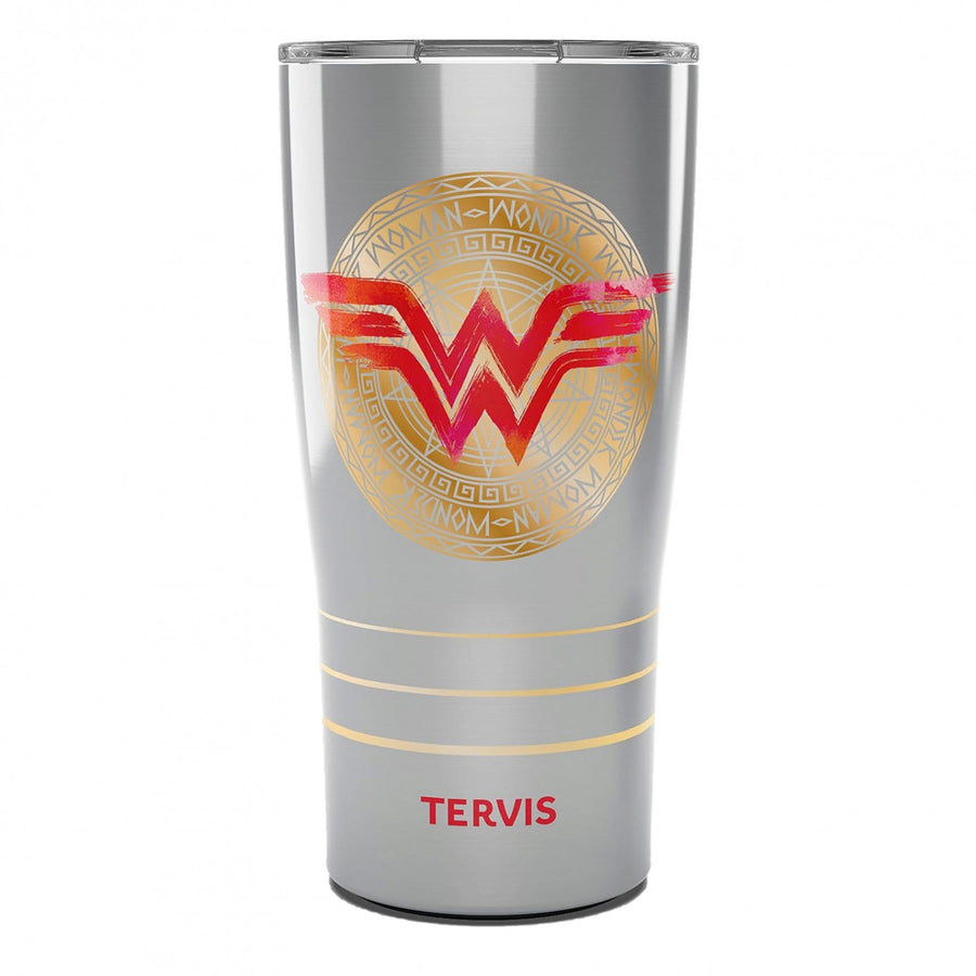 Wonder Woman Icon Silver 20 Oz Stainless Steel Tervis Mug Image 1