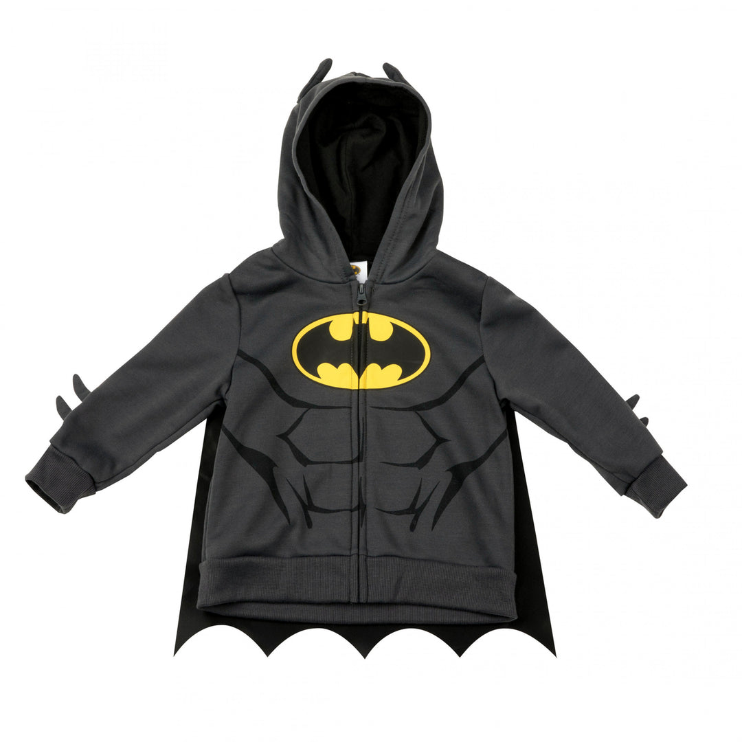 Batman Cosplay Toddler Hoodie with Cape Image 1