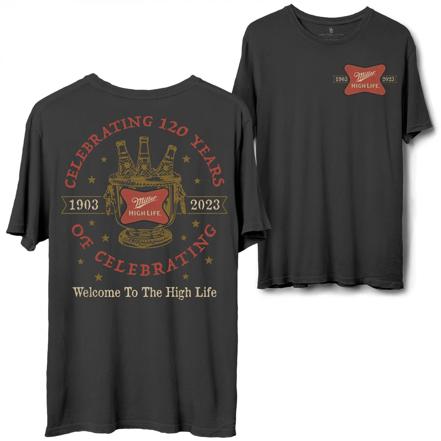 Miller High Life 120th Anniversay Vintage T-Shirt by Junk Food Image 1