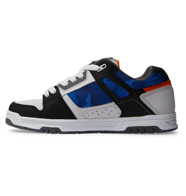 DC Shoes Mens Stag Shoes White/Black/Orange - 320188-TKE WHITE/BLACK/ORANGE Image 3