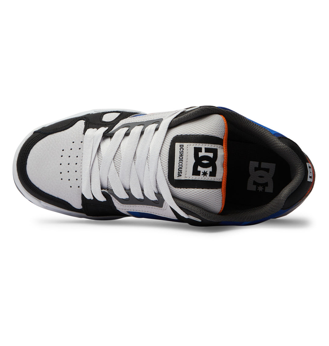 DC Shoes Mens Stag Shoes White/Black/Orange - 320188-TKE WHITE/BLACK/ORANGE Image 4