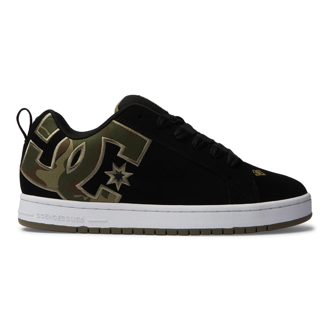 DC Shoes Mens Court Graffik Shoes Black/Black/Green - 300529-XKKG BLACK/BLACK/GREEN Image 1