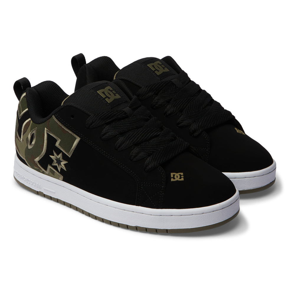 DC Shoes Mens Court Graffik Shoes Black/Black/Green - 300529-XKKG BLACK/BLACK/GREEN Image 2