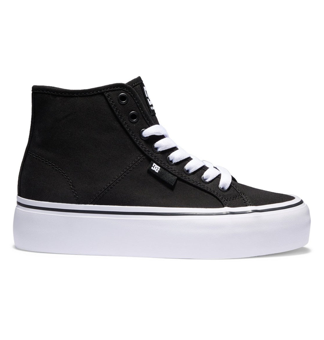 DC Shoes Womens Manual Hi Platform High-Top Shoes Black/White - ADJS300296-BKW BLACK/WHITE Image 1