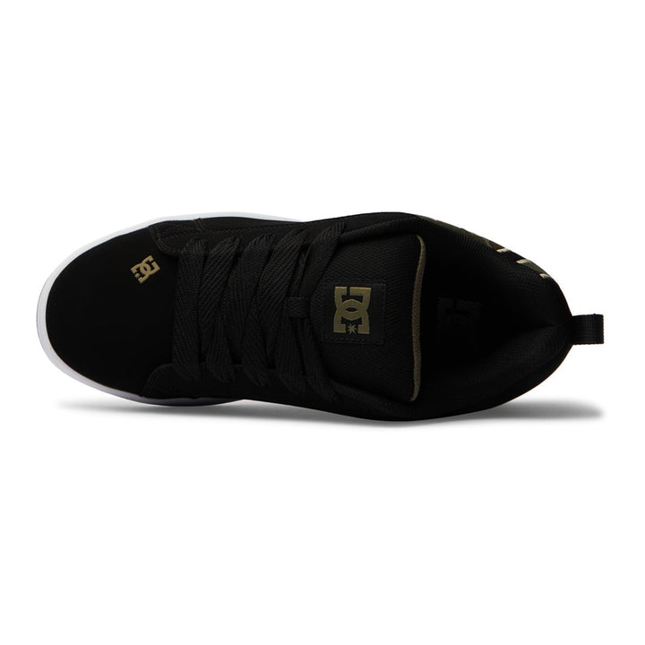 DC Shoes Mens Court Graffik Shoes Black/Black/Green - 300529-XKKG BLACK/BLACK/GREEN Image 4