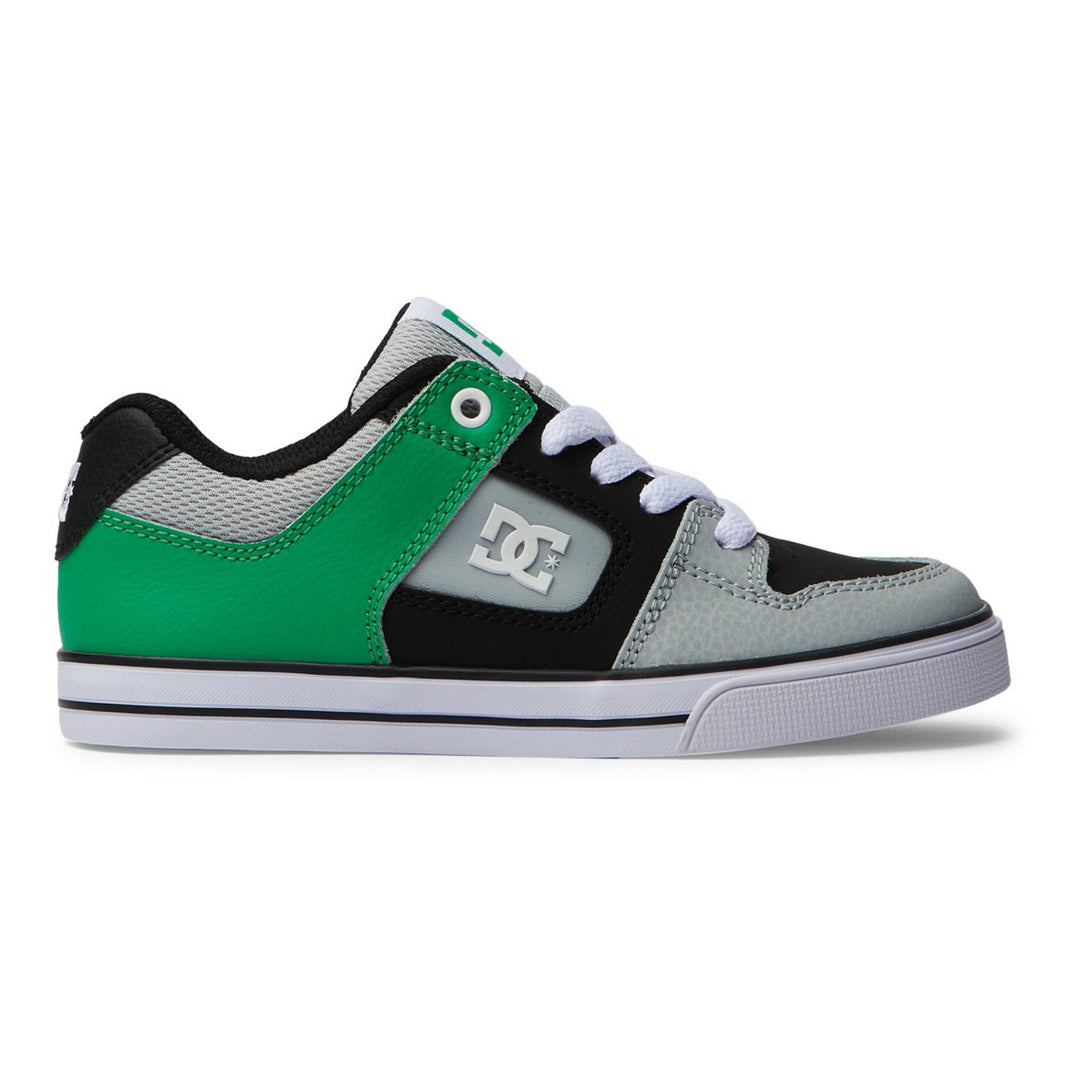 DC Shoes Unisex Kids Pure Shoes Black/Kelly Green - ADBS300267-BKG BLACK/KELLY GREEN Image 1