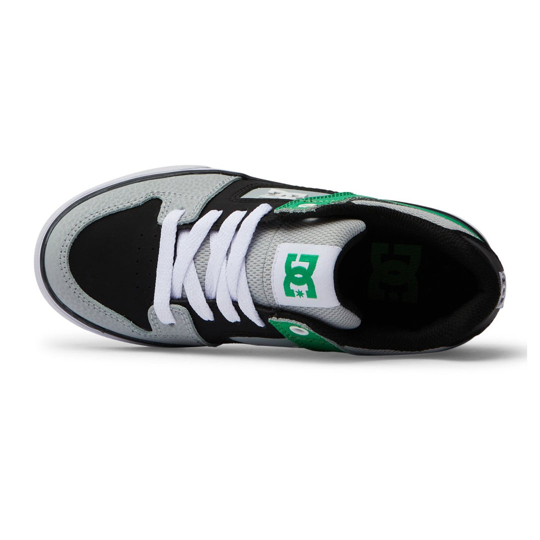 DC Shoes Unisex Kids Pure Shoes Black/Kelly Green - ADBS300267-BKG BLACK/KELLY GREEN Image 4