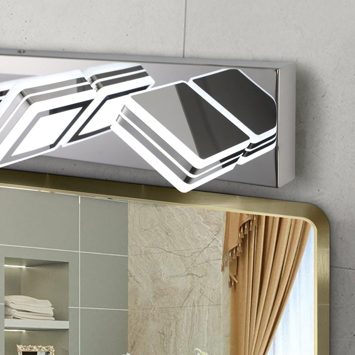 ExBrite 7-Light Chrome LED Makeup Mirror Light Modern Stainless Steel Fixture Image 6