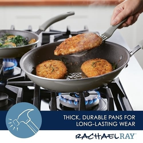 Rachael Ray Cook + Create 2-pc. Fry Pan Set Grey - Image 4