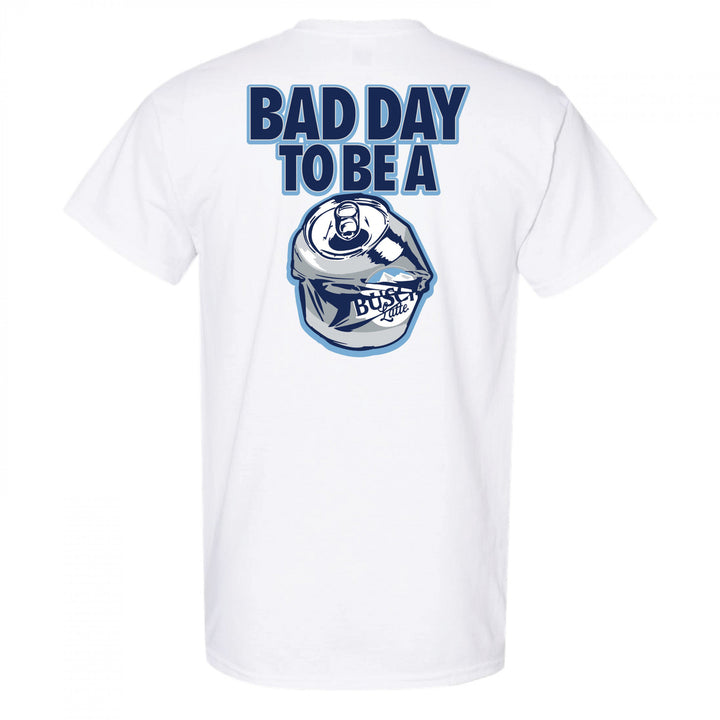 Busch Latte Bad Day To Be a Can White Front and Back Print T-Shirt Image 2