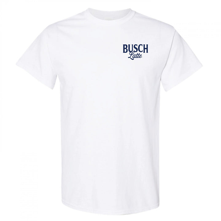 Busch Latte Bad Day To Be a Can White Front and Back Print T-Shirt Image 3