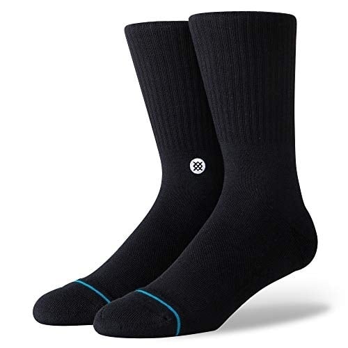 Stance Mens Icon Classic Crew Sock Black White Size Fit No 556 Cotton Blend Image 4