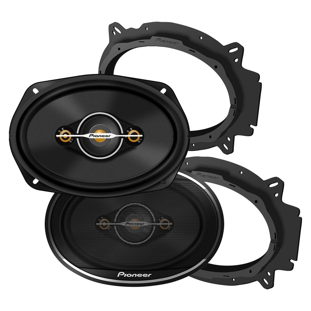 Pioneer TS-A6961F 6x9 4-Way Coaxial Car Speakers Black Enhanced Bass Easy Install Image 2