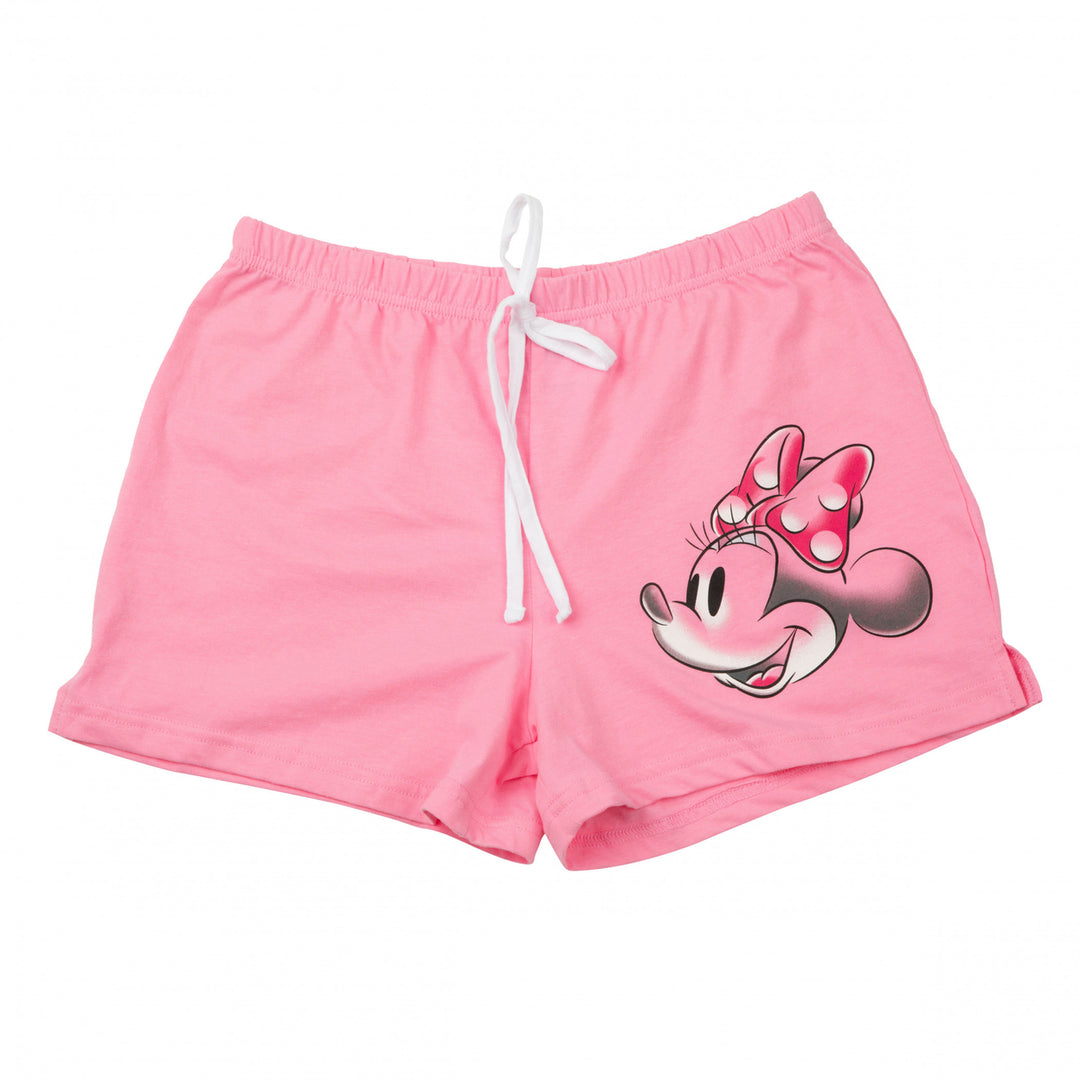 Minnie Mouse Classic Pink Print Juniors Shorts Image 1