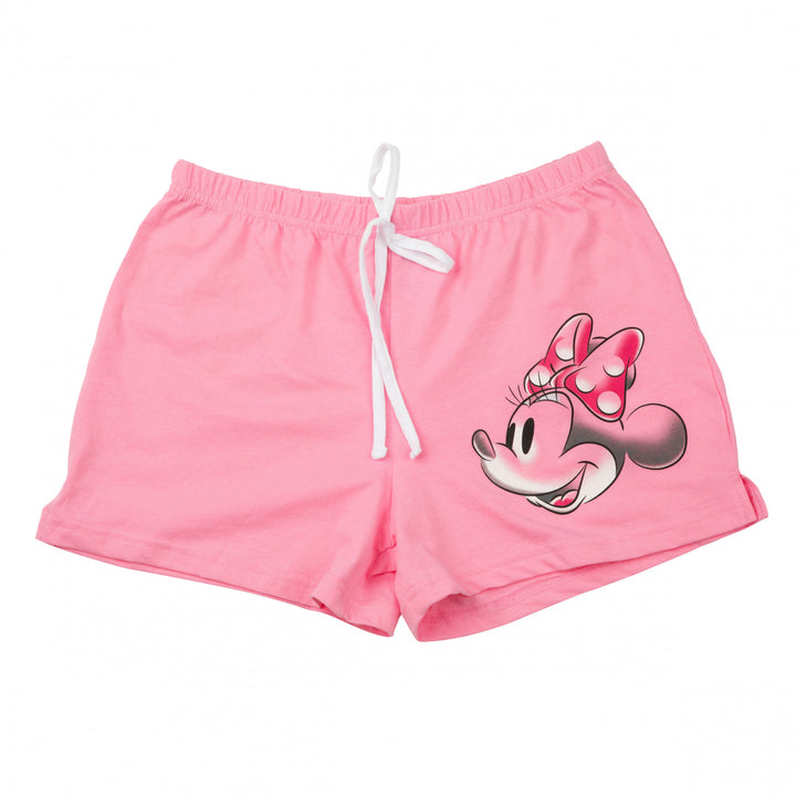 Minnie Mouse Classic Pink Print Juniors Shorts Image 1