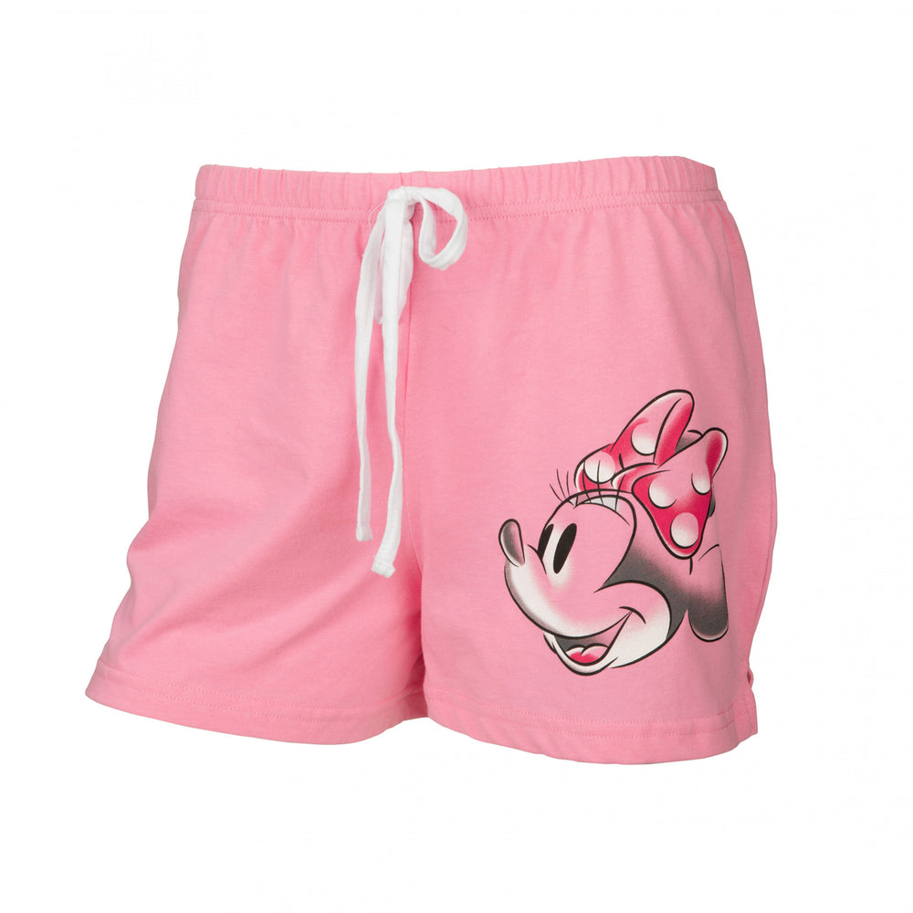 Minnie Mouse Classic Pink Print Juniors Shorts Image 2