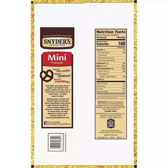 Snyders Mini Pretzels (1.5 Ounce 60 Count) Image 4