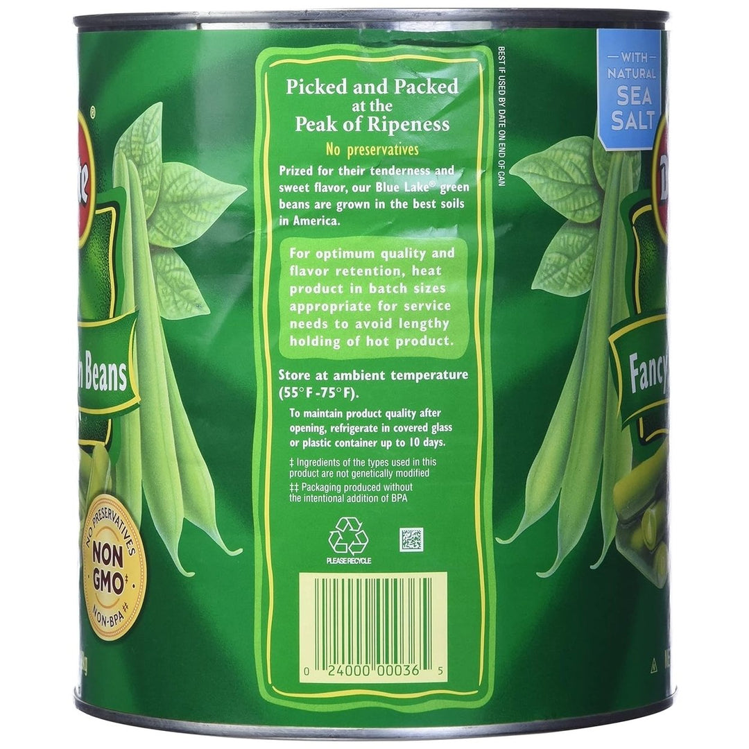 Del Monte Fancy Cut Green Beans - 101 Ounce Image 4