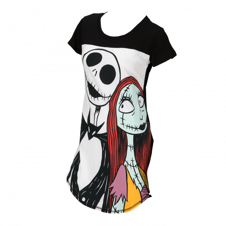 Nightmare Before Christmas Jack and Sally Juniors Dorm Shirt Image 3