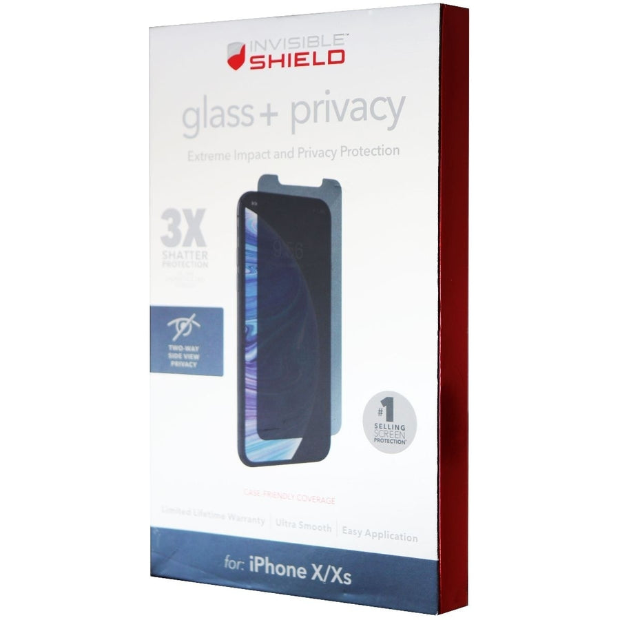 ZAGG InvisibleShield Glass+ Privacy Screen Protector for iPhone Xs/X - Tinted Image 1