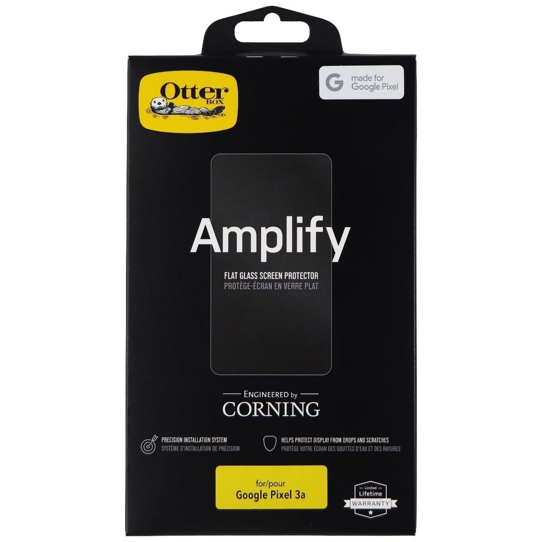 OtterBox Amplify Flat Glass Screen Protector for Google Pixel 3a - Clear Image 1