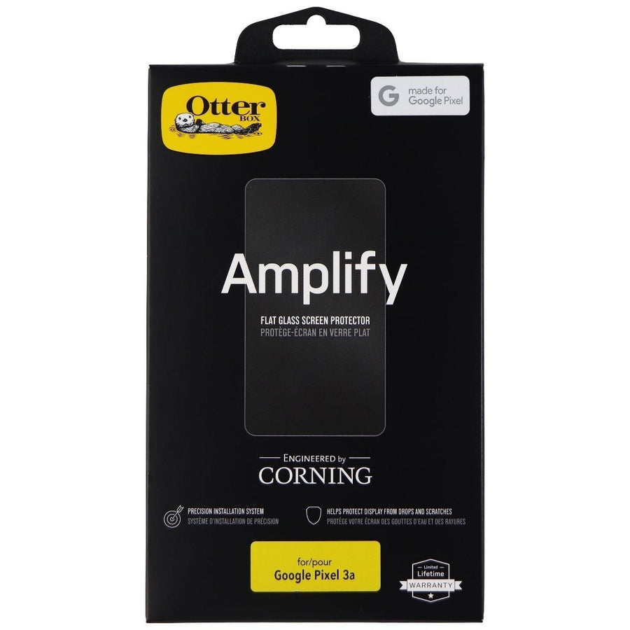 OtterBox Amplify Flat Glass Screen Protector for Google Pixel 3a - Clear Image 1