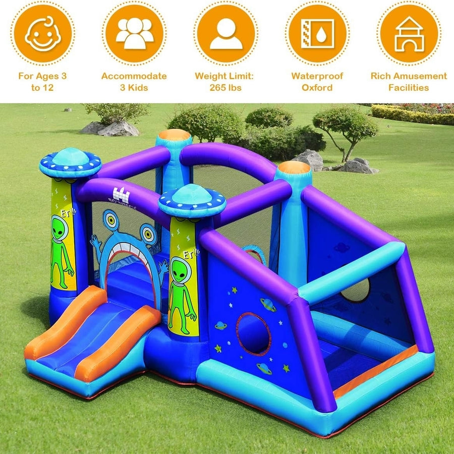 BOUNTECH Inflatable Bounce House Alien Bouncy House for Kids Indoor Outdoor Party Fun with Large Jumping Area Toddler Image 1